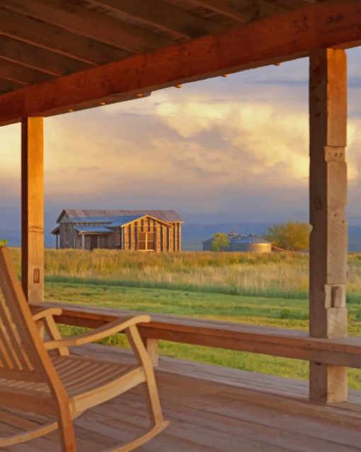 Montana Cabin painting by numbers