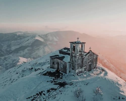 Italian Church Monte Tobbio paint by numbers