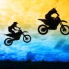 Motocross Silhouette paint by numbers