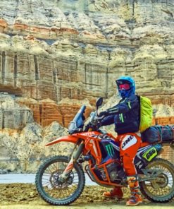 Traveling On A Motorcycle paint by numbers