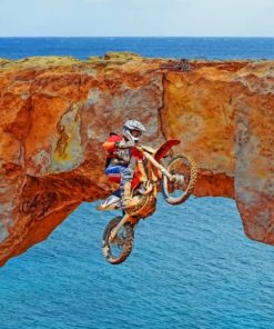 Extreme Motorcycle Jump paint by numbers