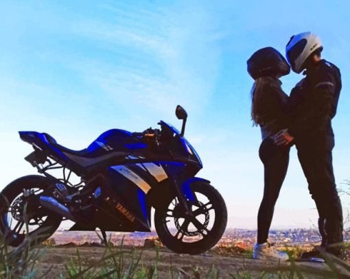 Motorcycle Couple Paint by numbers