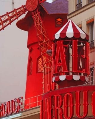 Moulin Rouge Paris painting by numbers