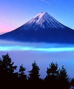 Mount Fuji At Night paint by numbers