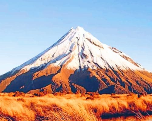 Mountain Taranaki paint by numbers
