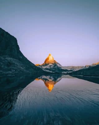 Mountain's Reflection paint by numbers