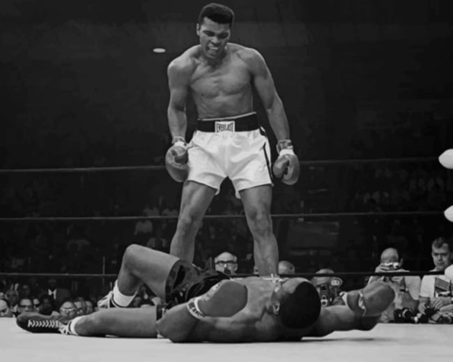 Mohammad Ali Black And White paint by numbers