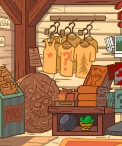 Interior Of The Mystery Shack paint by numbers