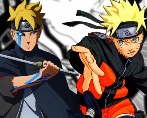 Naruto And Boruto paint by numbers