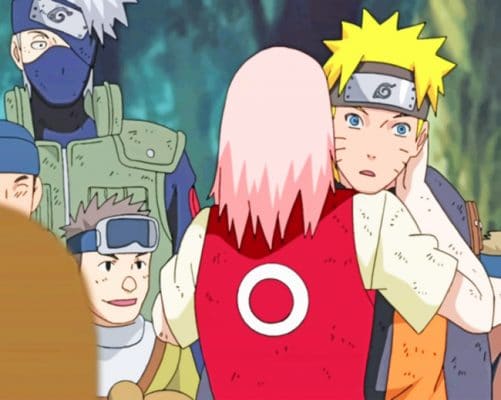 Sakura Hugs Naruto paint by numbers