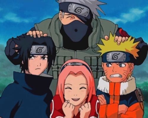 Naruto Team painting by numbers