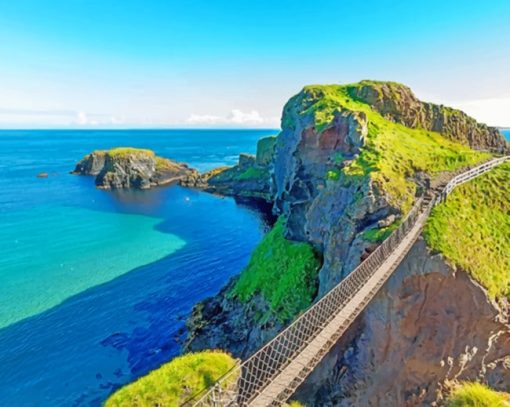 National Trust Carrick-A-Rede painting by numbers