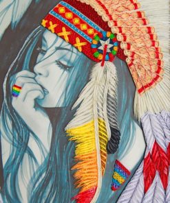 Native American Modern Art painting by numbers