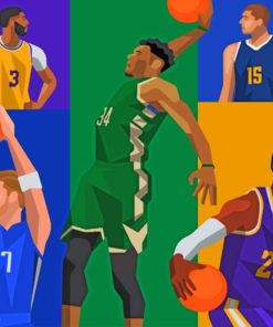 NBA Characters Design paint by numbers