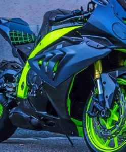 Neon Sport Bike painting by numbers