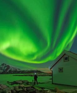 Northern Lights In Lofoten Norway paint by numbers