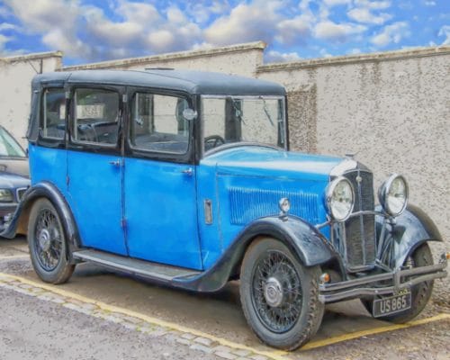 Old Blue Car painting by numbers