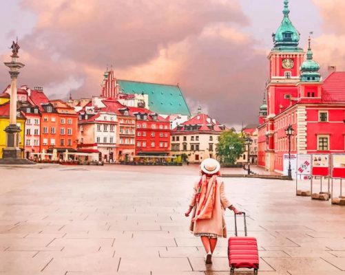 Old Town Warsaw Poland painting by numbers