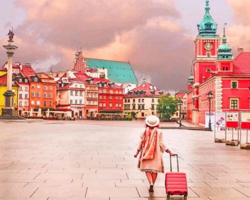 Old Town Warsaw Poland painting by numbers