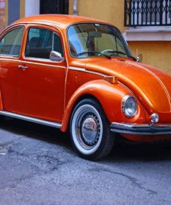 Orange Cool Beetle paint by numbers