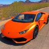 Orange Lamborghini painting by numbers