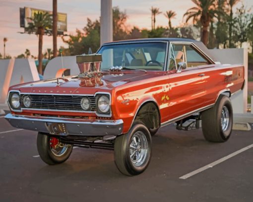 Muscle Car With Hydraulic System paint by numbers