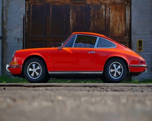 Classic Red Porsche paint by numbers