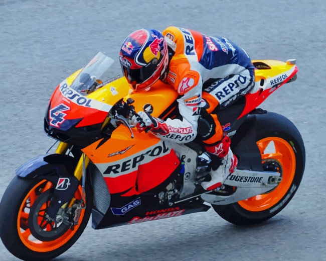 Orange Racing Bike paint by numbers