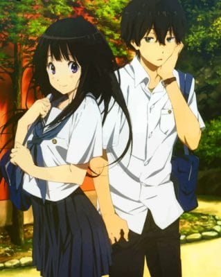 Oreki Houtarou And Chitanda painting by numbers