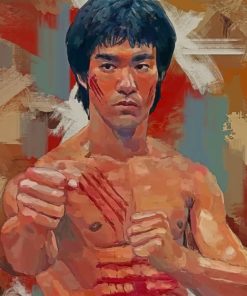 Painting Of Bruce Lee painting by numbers