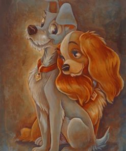 Lady And The Tramp painting by numbers