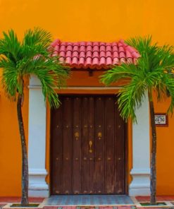 Palm Trees At The Door paint by numbers