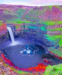 Palouse Falls State Park Washington paint by numbers