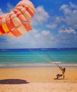 Parachute In The Beach paint by numbers