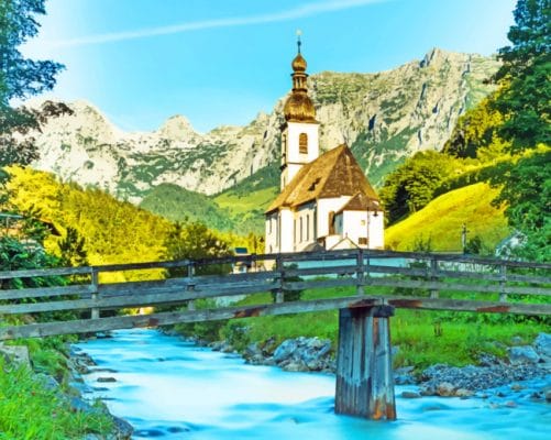 Parish Church of St Sebastian painting by numbers