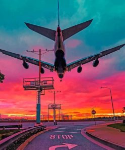 Pastel Airplane Aesthetic painting by numbers