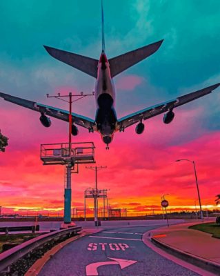 Pastel Airplane Aesthetic painting by numbers