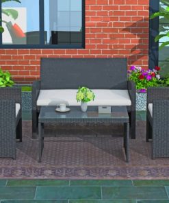 Patio Furniture Near A Brick Wall paint by numbers