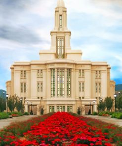 Payson Utah Temple paint by numbers