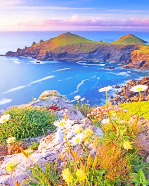 Pentire Point England paint by numbers