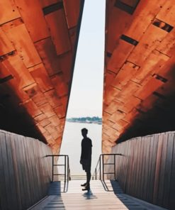 Silhouette Of A Standing Person paint by numbers