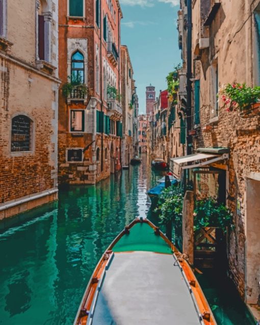 Italian Blue Canal paint by numbers