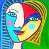 Pablo Picasso's Colorful Portrait paint by numbers