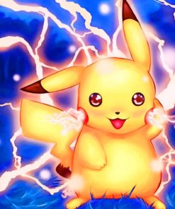 Pikachu Electricity paint by numbers