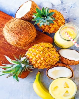 Pineapple And Coconut Photography paint by numbers