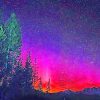 Pink Night Sky paint by numbers