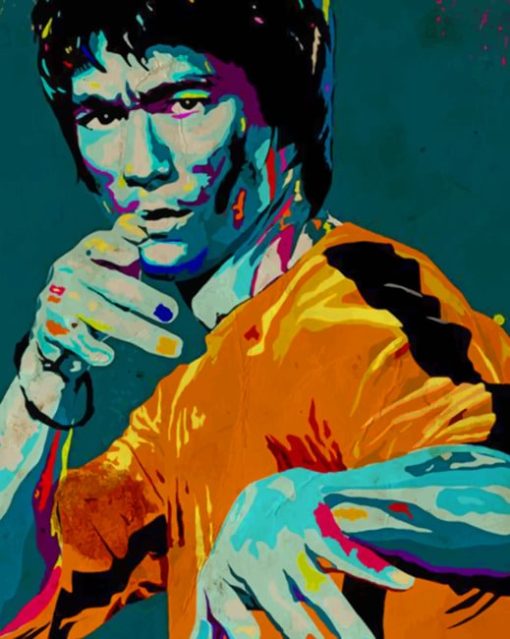 Bruce Lee Pop Art painting by numbers