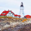 Portland Head Lighthouse paint by numbers