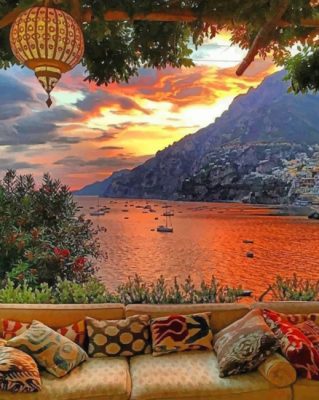 Positano Italy painting by numbers