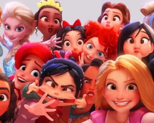 Disney Princesses painting by numbers